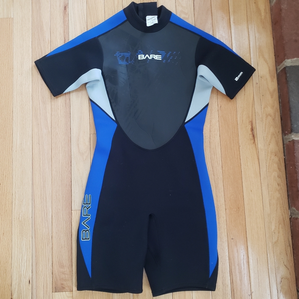Bare Manta Wetsuit Shorty 2MM Boys Youth 16 Years Nylon Childs Short Sleeve